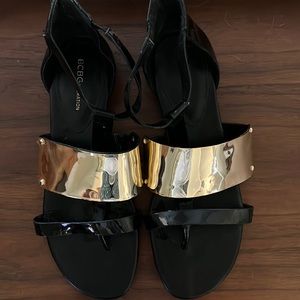 BCBG sandals with gold accent. Will always consider offers